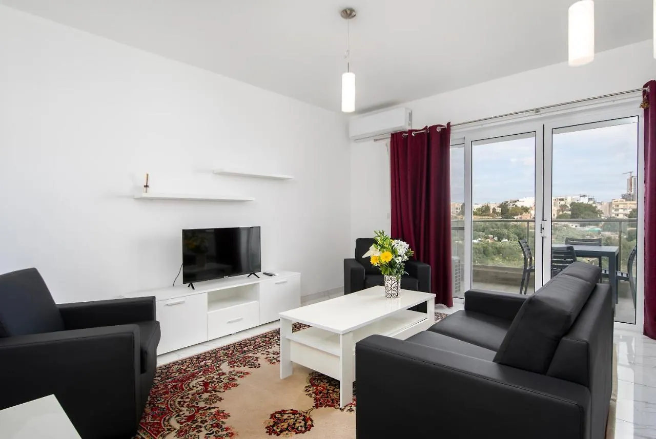 Sea View Apartment 2 Bedrooms 2 Bathrooms, 2 Minutes Away From The Sea San Ġiljan Málta