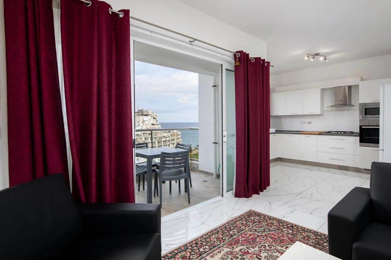 Sea View Apartment 2 Bedrooms 2 Bathrooms, 2 Minutes Away From The Sea San Ġiljan 0*,